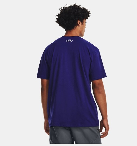 Mavi Erkek UA ABC Camo Boxed Logo Kısa Kollu T-shirt