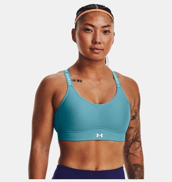 Mavi Kadın UA Infinity Mid Covered Spor Sütyeni