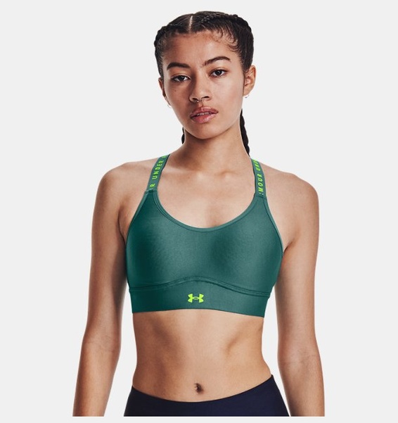 Yeşil Kadın UA Infinity Mid Covered Spor Sütyeni