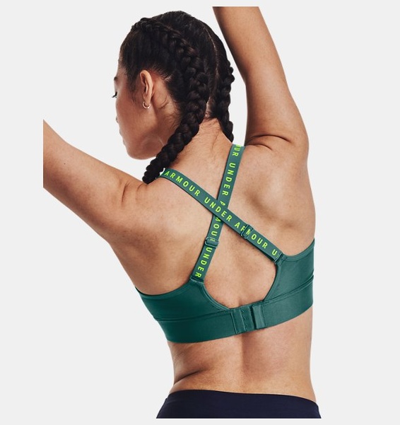 Yeşil Kadın UA Infinity Mid Covered Spor Sütyeni