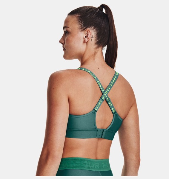 Yeşil Kadın UA Infinity Mid Covered Spor Sütyeni