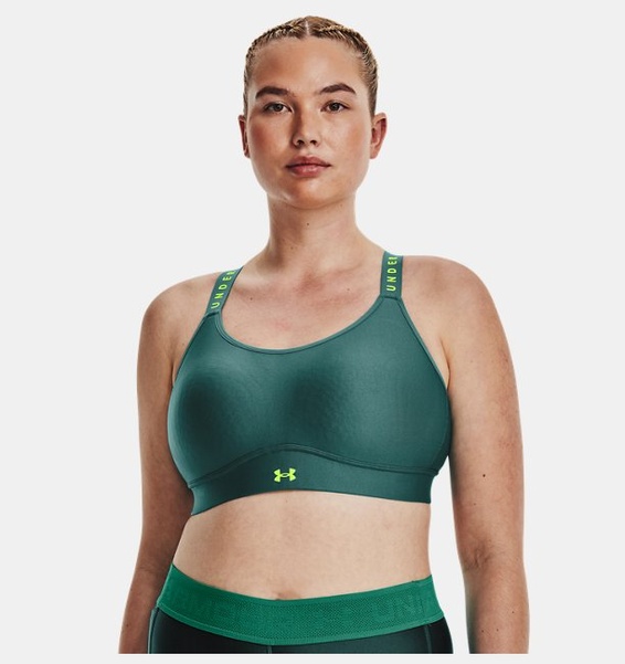 Yeşil Kadın UA Infinity Mid Covered Spor Sütyeni