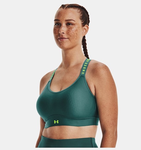 Yeşil Kadın UA Infinity Mid Covered Spor Sütyeni