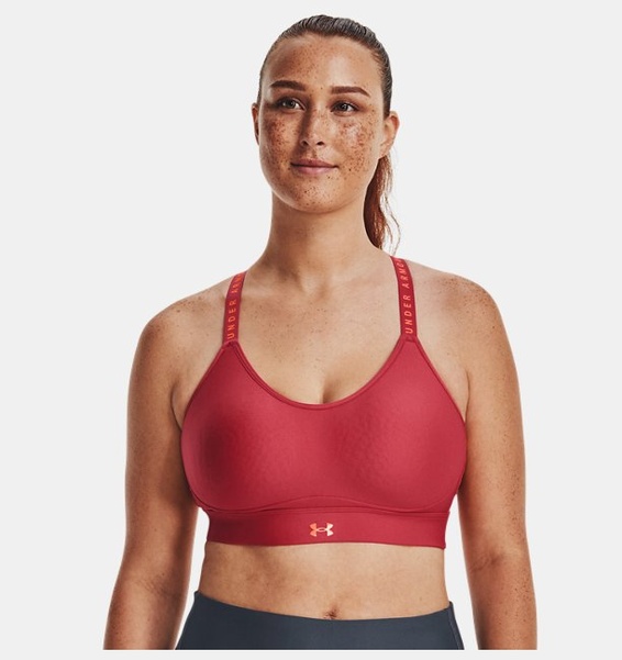 Kırmızı Kadın UA Infinity Low Covered Spor Sütyeni