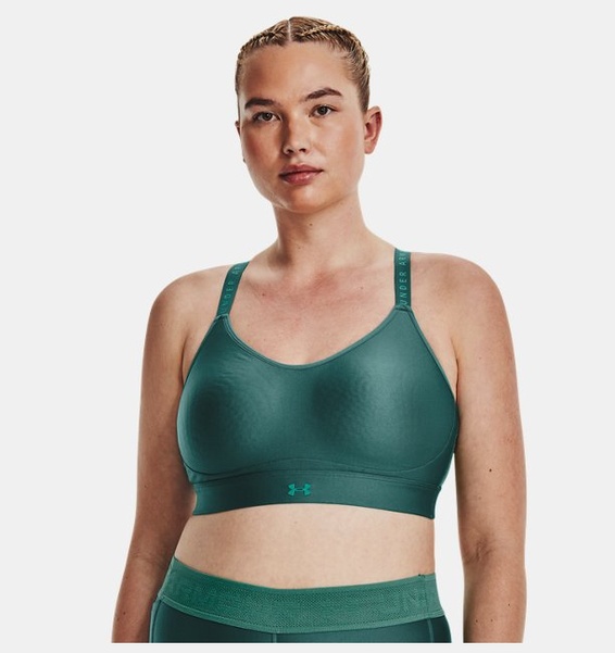Yeşil Kadın UA Infinity Low Covered Spor Sütyeni