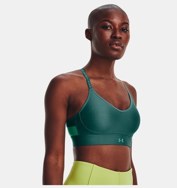 Yeşil Kadın UA Infinity Low Covered Spor Sütyeni