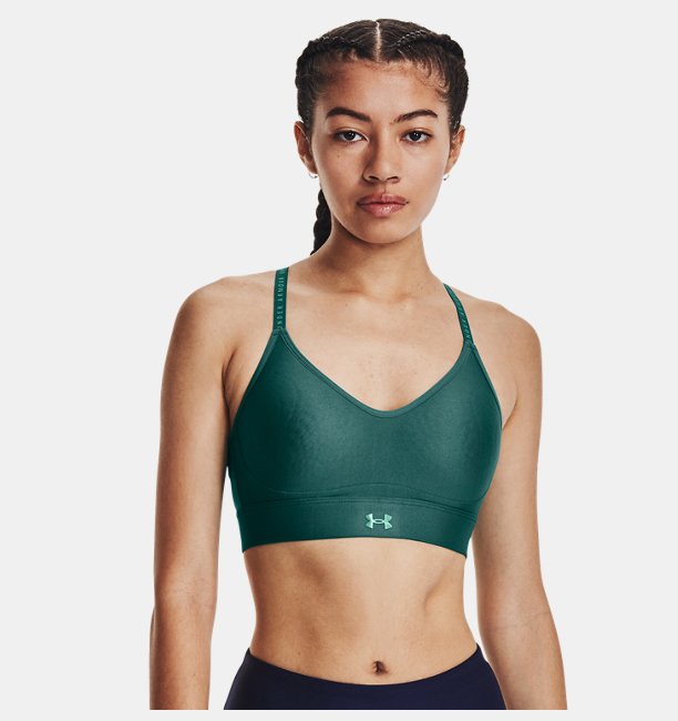 Kadın UA Infinity Low Covered Spor Sütyeni Yeşil