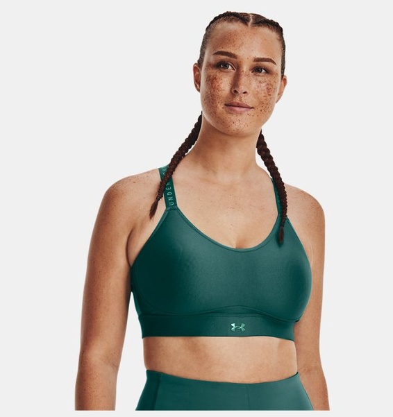Yeşil Kadın UA Infinity Low Covered Spor Sütyeni