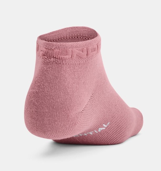 Pembe Unisex UA Essential Kısa Çorap 3'lü Paket