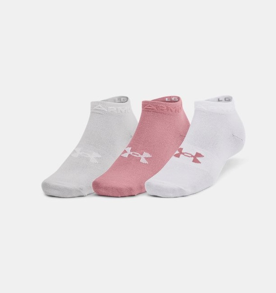 Pembe Unisex UA Essential Kısa Çorap 3'lü Paket