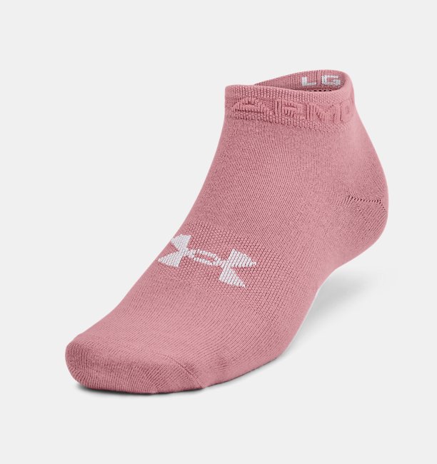 Unisex UA Essential Kısa Çorap 3'lü Paket Pembe
