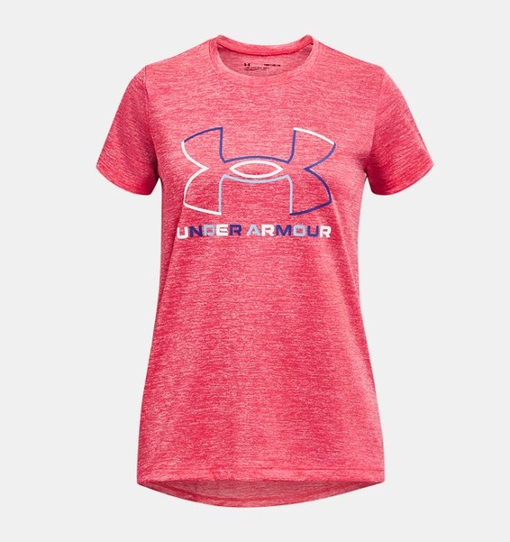 Pembe Kız Çocuk UA Tech™ Big Logo Twist Kısa Kollu