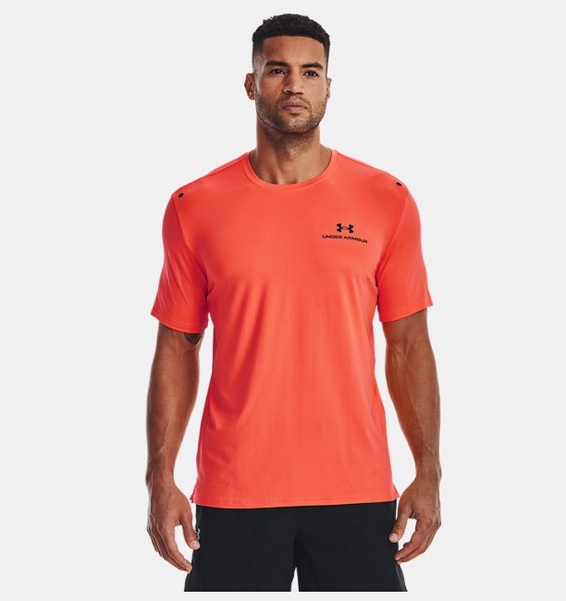 Turuncu Erkek UA RUSH™ Energy Kısa Kollu T-shirt