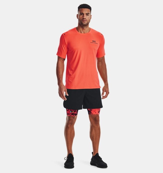 Turuncu Erkek UA RUSH™ Energy Kısa Kollu T-shirt