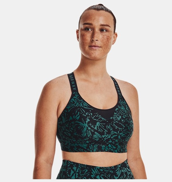 Siyah Kadın UA Infinity High Baskılı Spor Sütyeni