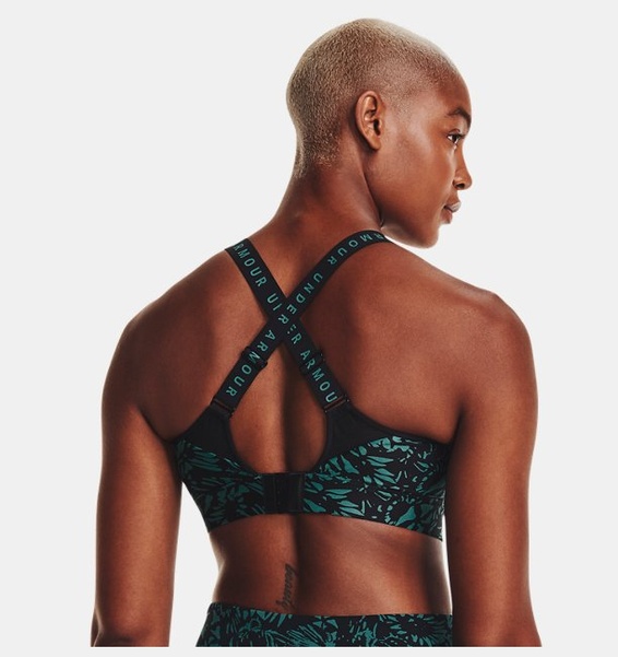 Siyah Kadın UA Infinity High Baskılı Spor Sütyeni