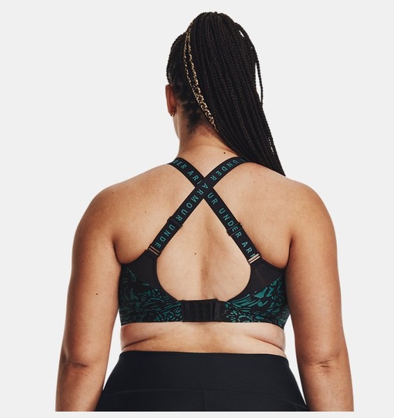 Siyah Kadın UA Infinity High Baskılı Spor Sütyeni