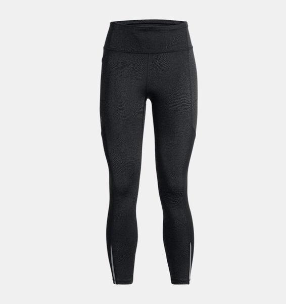 Siyah Kadın UA Launch Baskılı Bilekte Tayt