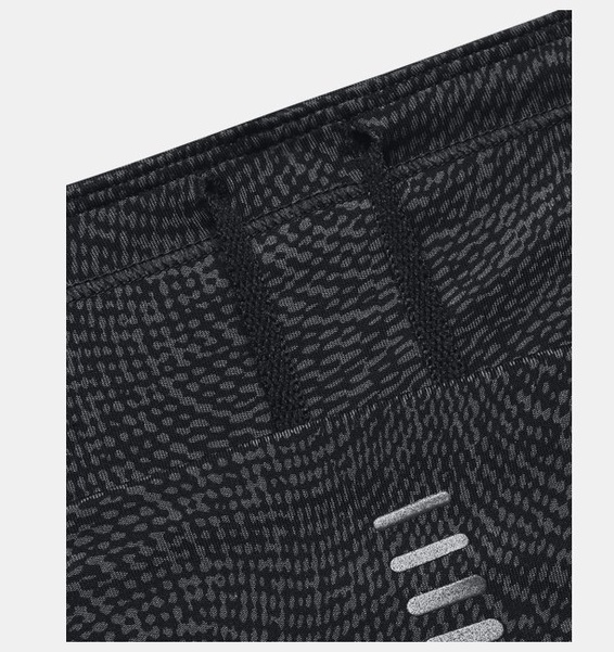 Siyah Kadın UA Launch Baskılı Bilekte Tayt