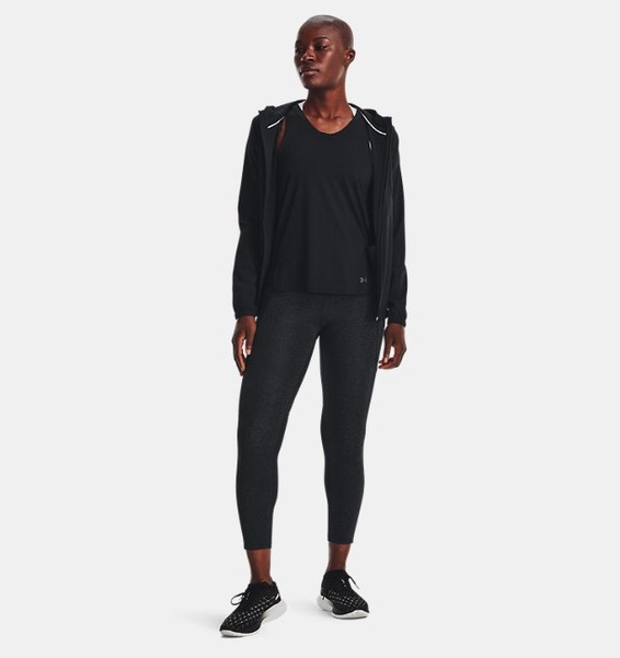 Siyah Kadın UA Launch Baskılı Bilekte Tayt