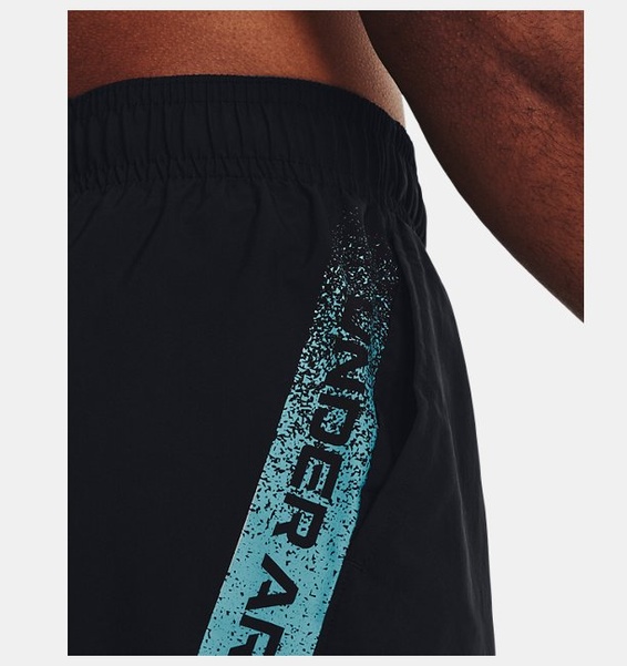 Siyah Erkek UA Dokuma Graphic Şort