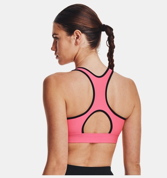 Pembe Kadın HeatGear® Armour Mid Padless Spor Sütyeni
