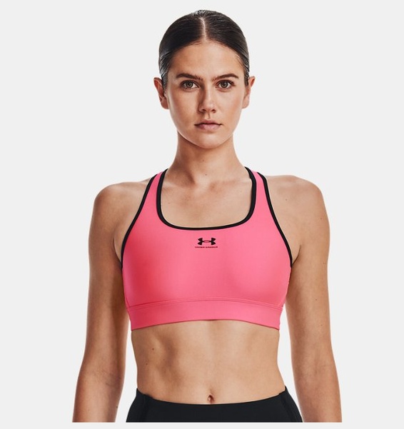 Pembe Kadın HeatGear® Armour Mid Padless Spor Sütyeni