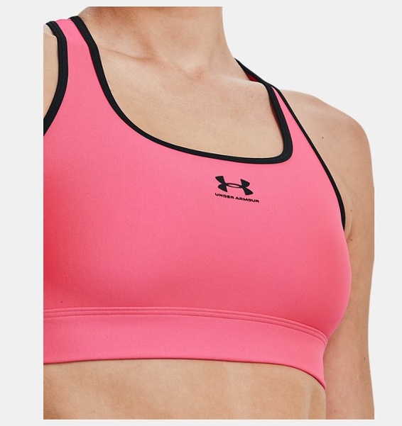 Pembe Kadın HeatGear® Armour Mid Padless Spor Sütyeni