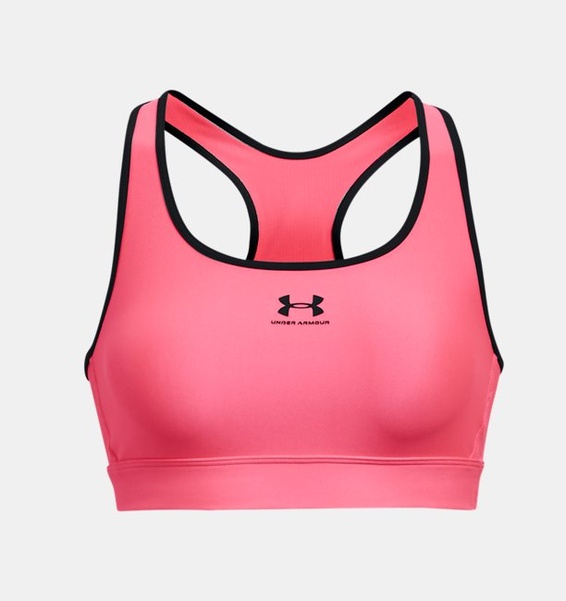 Pembe Kadın HeatGear® Armour Mid Padless Spor Sütyeni