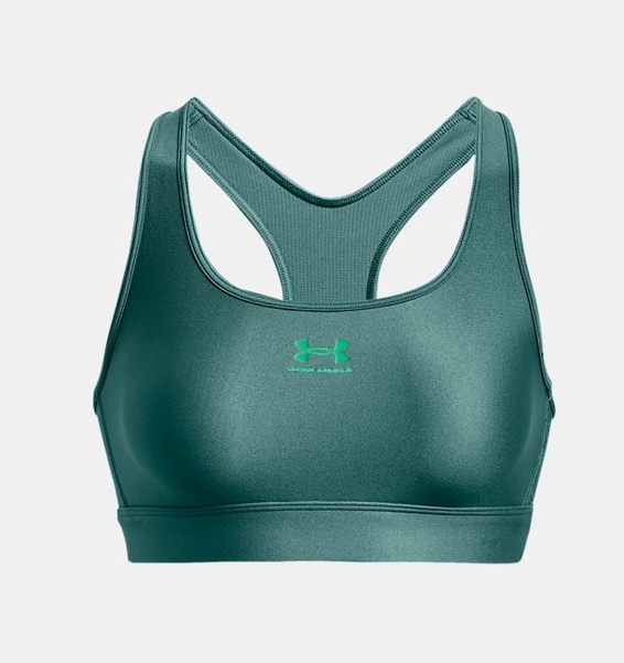 Yeşil Kadın HeatGear® Armour Mid Padless Spor Sütyeni