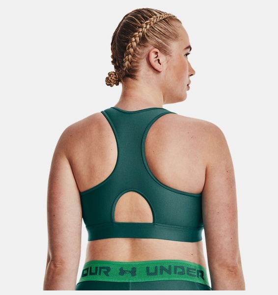 Yeşil Kadın HeatGear® Armour Mid Padless Spor Sütyeni