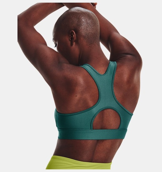 Yeşil Kadın HeatGear® Armour Mid Padless Spor Sütyeni