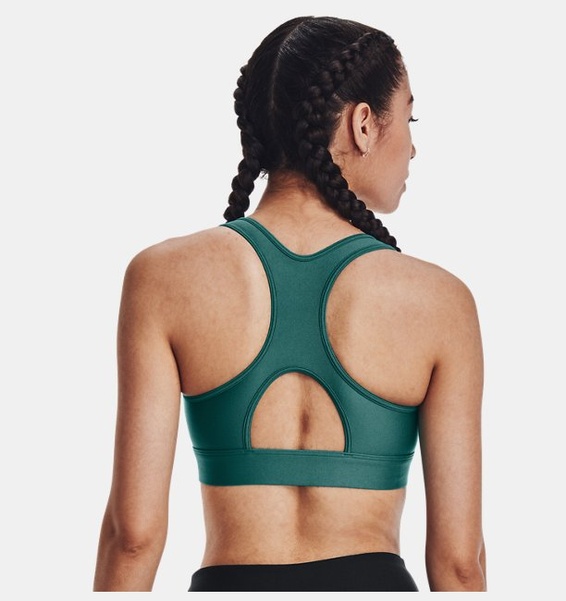 Yeşil Kadın HeatGear® Armour Mid Padless Spor Sütyeni