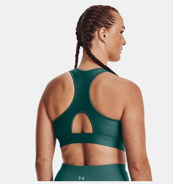 Yeşil Kadın HeatGear® Armour Mid Padless Spor Sütyeni