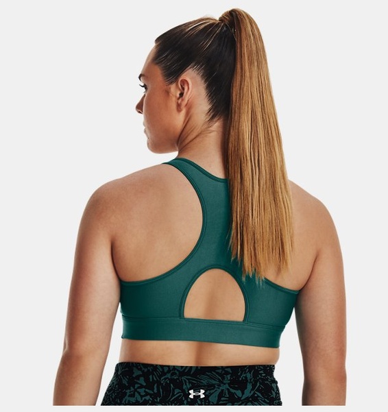 Yeşil Kadın HeatGear® Armour Mid Padless Spor Sütyeni