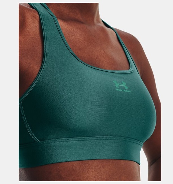 Yeşil Kadın HeatGear® Armour Mid Padless Spor Sütyeni