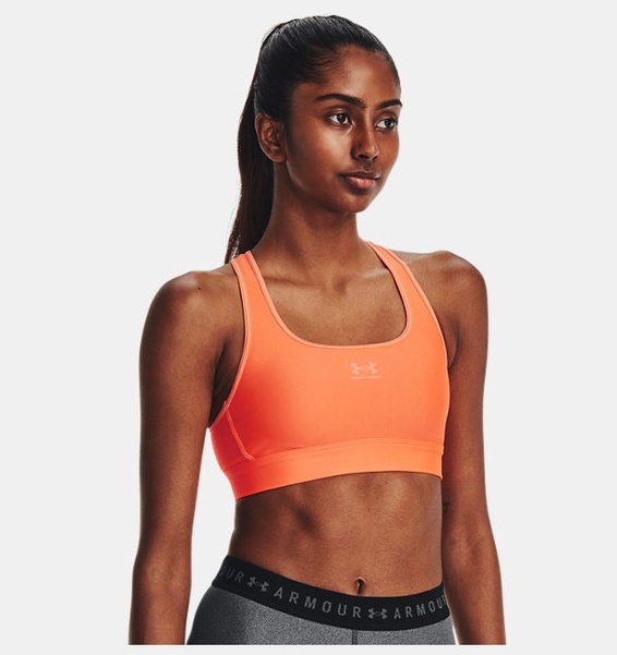 Turuncu Kadın HeatGear® Armour Mid Padless Spor Sütyeni