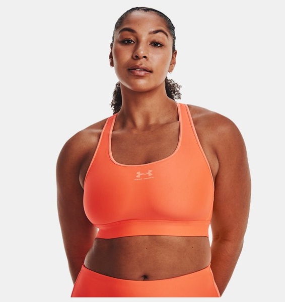 Turuncu Kadın HeatGear® Armour Mid Padless Spor Sütyeni