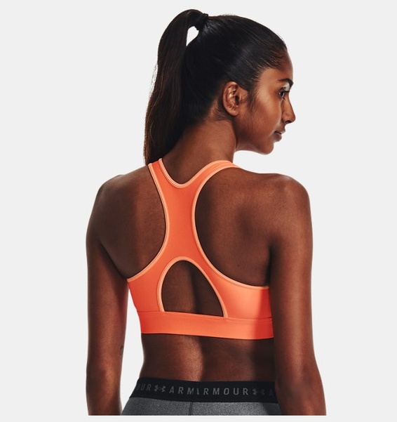 Turuncu Kadın HeatGear® Armour Mid Padless Spor Sütyeni