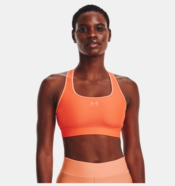 Turuncu Kadın HeatGear® Armour Mid Padless Spor Sütyeni