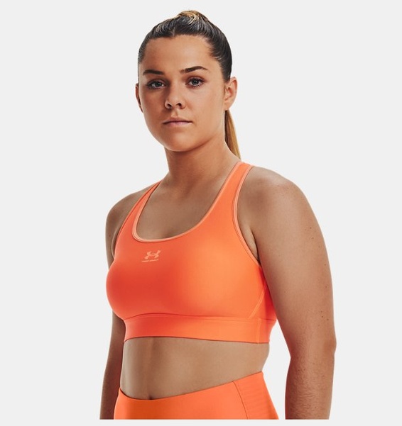 Turuncu Kadın HeatGear® Armour Mid Padless Spor Sütyeni