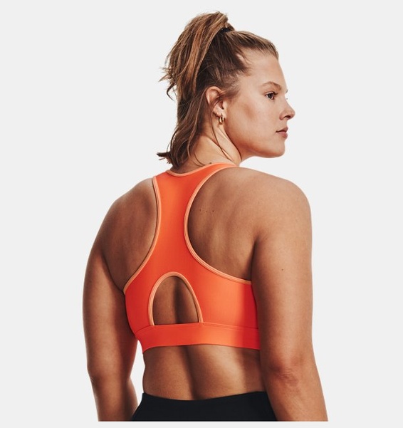 Turuncu Kadın HeatGear® Armour Mid Padless Spor Sütyeni