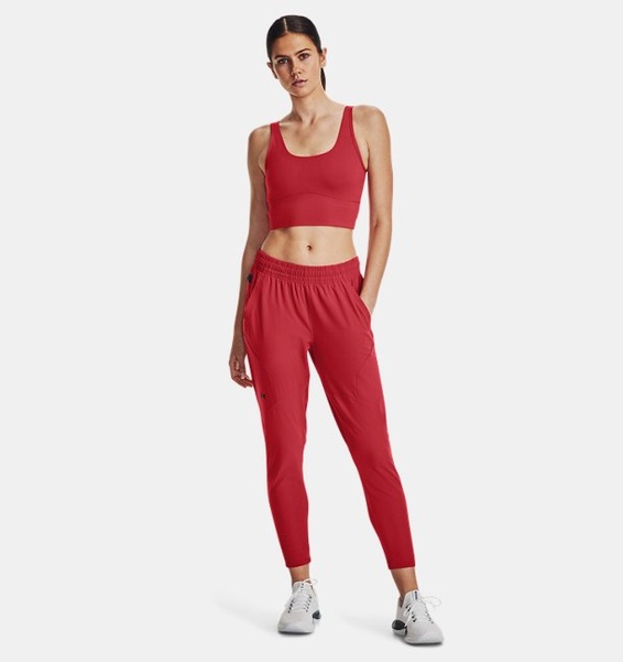 Kırmızı Kadın UA Meridian Fitted Crop Atlet