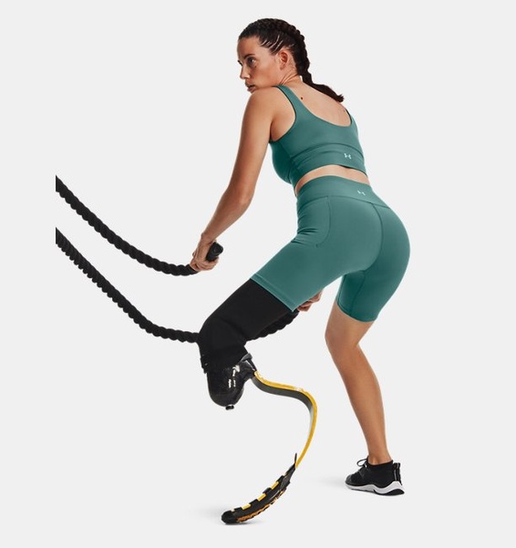 Yeşil Kadın UA Meridian Fitted Crop Atlet