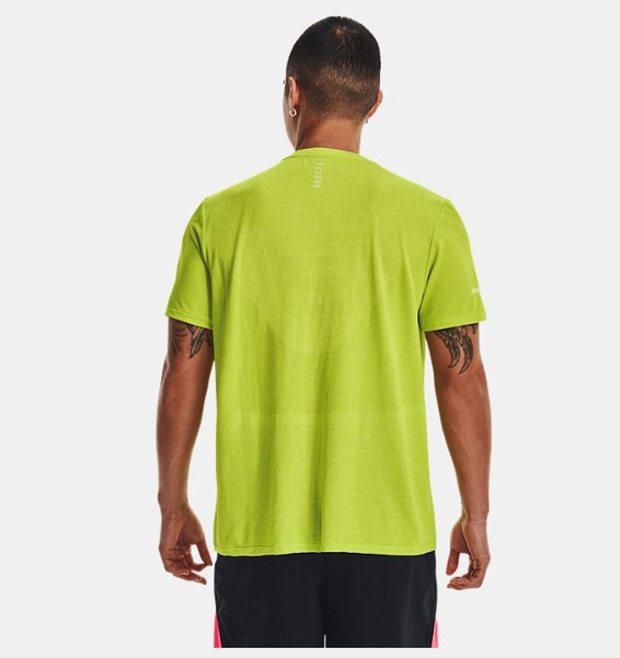 Yeşil Erkek UA Dikişsiz Stride Kısa Kollu T-shirt