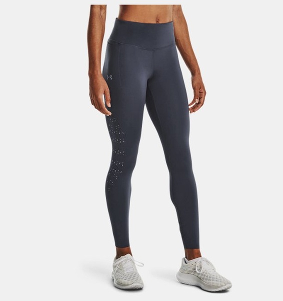 Gri Kadın UA Fly-Fast Elite Bilekte Tayt