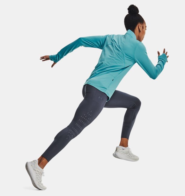 Kadın UA Fly-Fast Elite Bilekte Tayt Gri