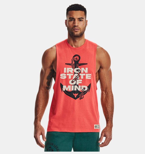 Erkek Project Rock Iron Muscle Atlet Turuncu