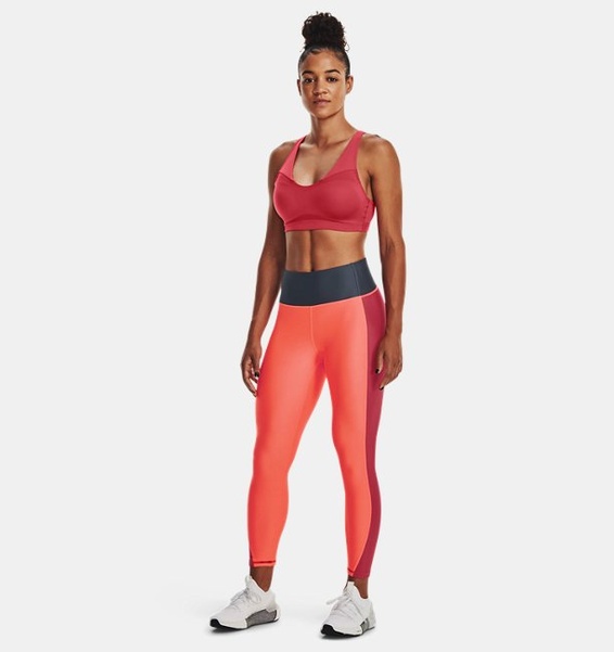 Turuncu Kadın HeatGear® No-Slip Waistband Blocked Bilekte Tayt
