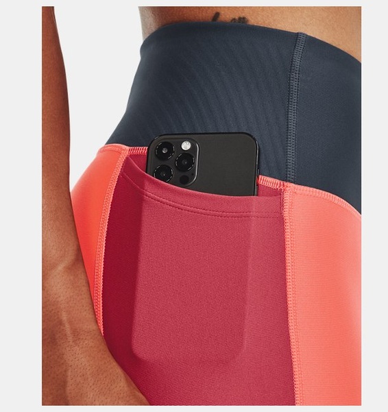 Turuncu Kadın HeatGear® No-Slip Waistband Blocked Bilekte Tayt